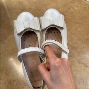 Geox Cream Flats with Bow Detail